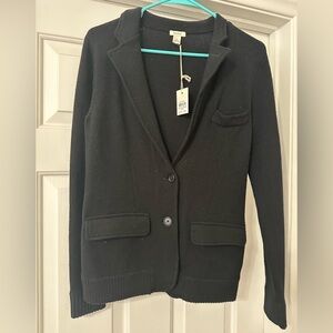 Black Blazer with Button Closure